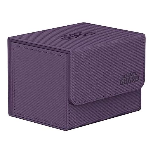 Ultimate Guard Sidewinder 100+, Deck Box for 100 Double-Sleeved TCG Cards, Purple, Magnetic Closure & Microfiber Inner Lining for Secure Storage