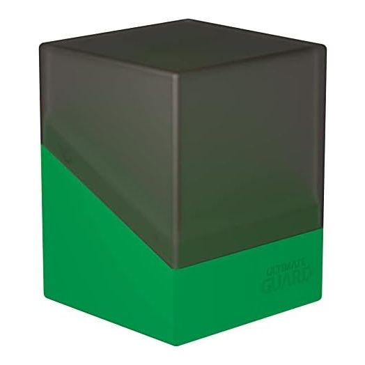 Ultimate Guard Boulder Synergy 100+, Deck Case for 100 Double-Sleeved TCG Cards, Black/Green, Secure & Durable Storage for Trading Card Games