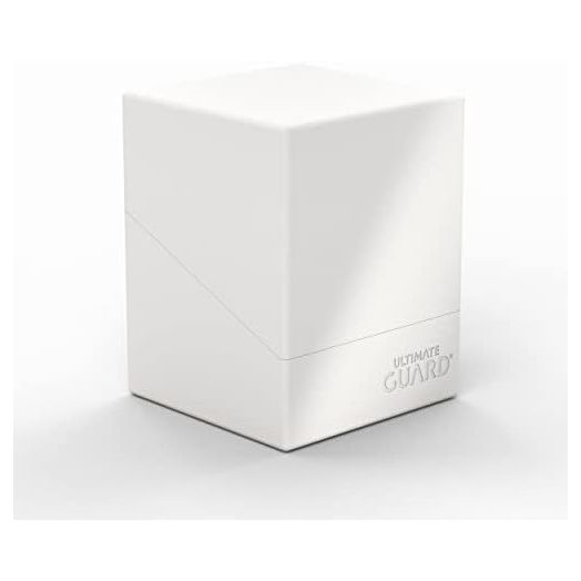 Ultimate Guard Boulder Solid 100+, Deck Case for 100 Double-Sleeved TCG Cards, White, Secure & Durable Storage for Trading Card Games, No Transparency