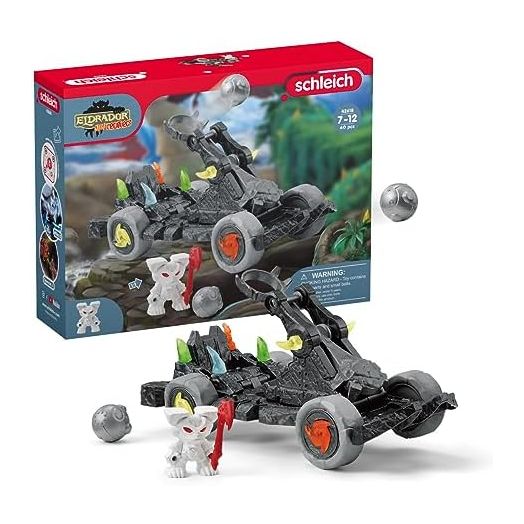 Schleich Eldrador Action Figure Toys for Boys and Girls, Catapult Truck Set with Mini Creatures, Ages 7+