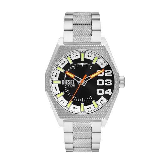 Diesel Scraper Men's Watch with Stainless Steel Bracelet or Leather Band