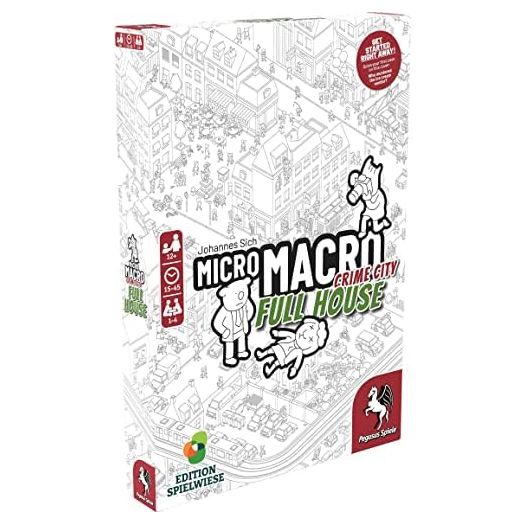 MicroMacro: Crime City: Full House - Board Game by Pegasus Spiele 1-4 Players – Board Games for Family – 15-45 Minutes of Gameplay – Games for Family Game Night – Kids and Adults Ages 12+ - English