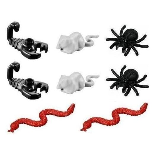 LEGO Creepy Crawlers - Genuine LEGO Building Accessories, Scorpion, Rat, Spider, Snake - 8 Pieces Total!