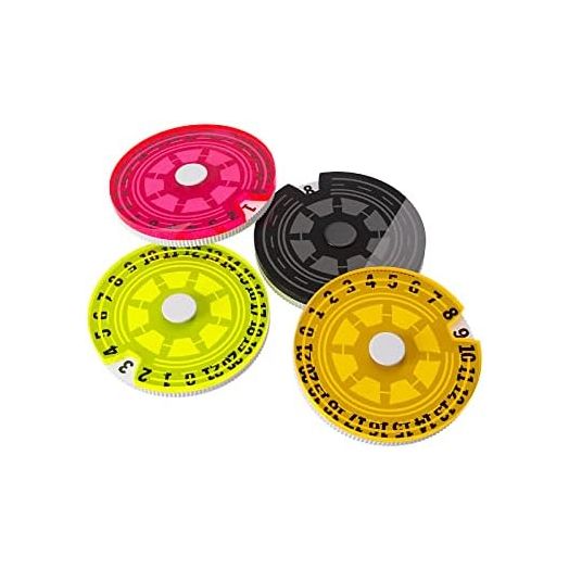 Life Counters Single Dials (4 Pack) | Count Life or Victory Points | Use with Tabletop Games, Collectible Card Games and Living Card Games | Premium Acrylic | Made by Gamegenic
