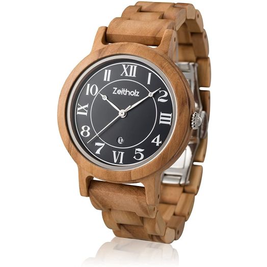 Zeitholz Woman Wood Watch, Wooden Watch, Gifts, Analog Watch, Wolkenstein Collection, 36mm, 100% Natural Wood with Japanese Quartz Movement.