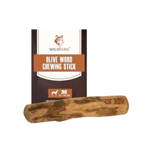 Wildfang Olive Wood - Chewing Stick for Dogs, 100% Natural Dog Toy, Dental Care & Training