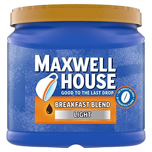 Maxwell House Breakfast Blend Light Roast Ground Coffee (25.6 oz Canister)