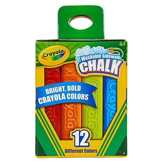 Crayola Washable Sidewalk Chalk, 12 Classic Crayola Colors Outdoor Art