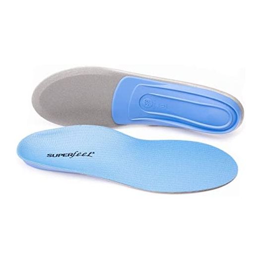 Superfeet BLUE Professional-Grade Orthotic Shoe Inserts for Medium Thickness and Arch Insole, Blue, 7.5-9 Men / 8.5-10 Women