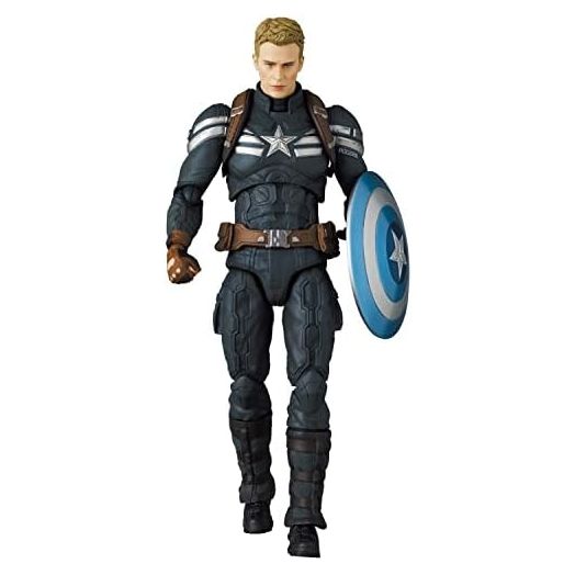 MAFEX No.202 Captain America, Stealth Suit, Total Height Approx. 6.3 inches (160 mm), Non-scale, Painted Action Figure