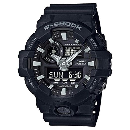 Casio G-shock Ana Digi All Black Men's Watch, 200 Meter Water Resistant with Day and Date GA-700-1B