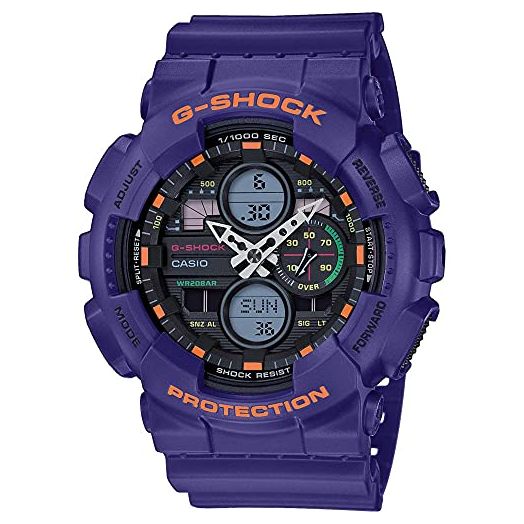 Casio Mens Analogue-Digital Watch, Purple, Strap.