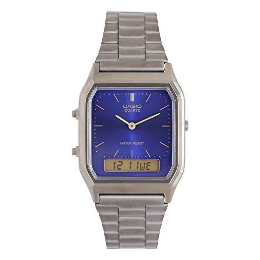 Casio Analog-Digital Fashion Quartz Mens Vintage AQ-230GG-2A, Gray, 38.8×29.8×8.1mm, Formal