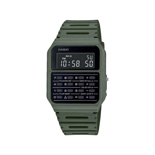 Casio CA-53WF-3B Calculator Green Digital Mens Watch Original New Classic CA-53, 43.2×34.4×8.2mm (CA-53WF-3BDF)