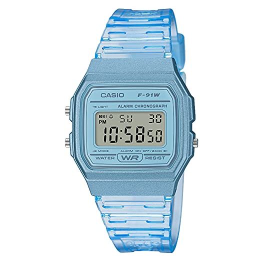 Casio Collection Pop Digital Series Wrist Watch, Blue (Clear Blue), 1?, Waterproof