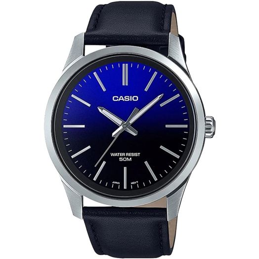 Casio Analog MTP-E180L-2AVEF, Black/White, Strip