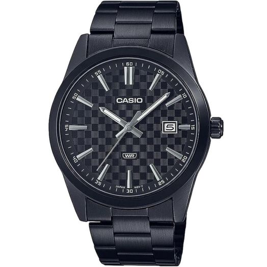 Casio MTP-VD03B-1A Men's Standard Black IP Stanless Steel Black Dial 3-Hand Analog Watch