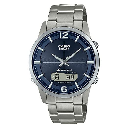 Casio LCW-M170TD-2AJF [Solar Radio Clock Lineage] Titanium Band Watch Imported from Japan Jan 2023 Model Silver/Navy