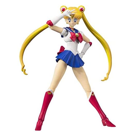 TAMASHII NATIONS Sailor Moon -Animation Color Edition- Pretty Guardian Sailor Moon, Bandai shii Nations S.H. Figuarts , Black