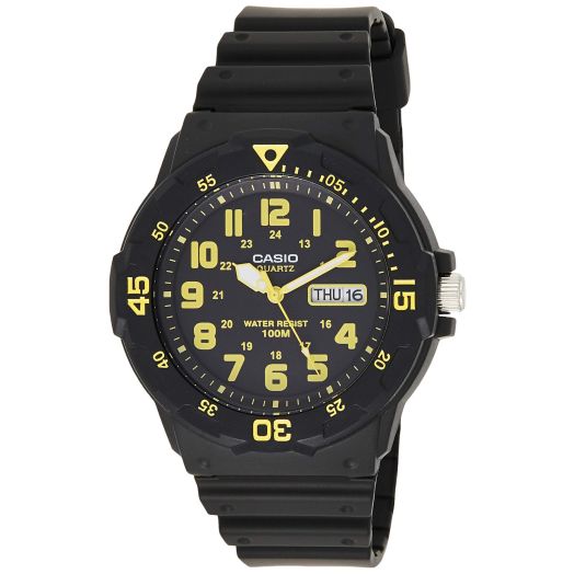 Casio Men's MRW-200H-9BVDF Sports Analog Dive Quartz Black Watch