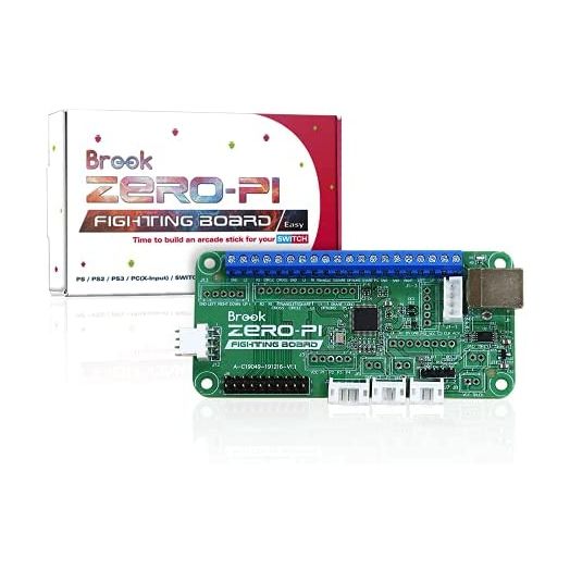 Brook Zero- Pi Fighting Board Easy Version - Compatible with Switch/ PS3/ PS2/ PS/ PC(X-Input)/ Retro Gaming Emulator to Arcade Stick Screw Terminal Header Included