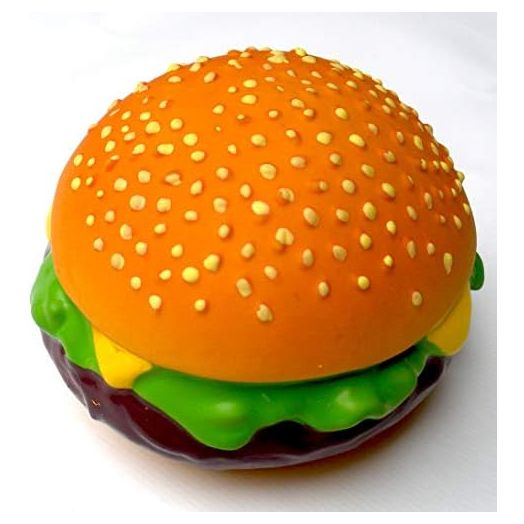 Latex Dog Squeaky Chew Toys, Hamburger 4" *Please Choice Sold by *fleasolo110,** for Medium Dogs