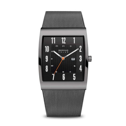 BERING Men's Analogue Solar Powered Watch with Stainless Steel Strap 16433-002