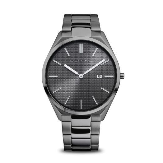 BERING Men Analog Quartz Ultra Slim Collection Watch with Stainless Steel Strap & Sapphire Crystal 17240-777