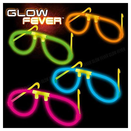 Glow Sticks Bulk 20ct Glow Eyeglasses, Glow in The Dark Rave Party Glasses Birthday Wedding Favors Glow Party Supplies Christmas Halloween Decor