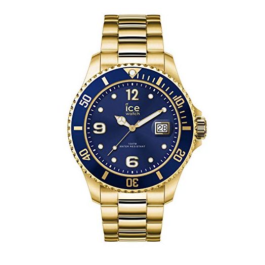 ICE-Watch - ICE Steel Gold Blue - Wristwatch with Metal Strap