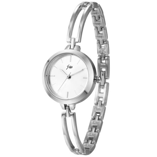 JewelryWe Women's Wristwatch Elegant Gold/Silver Bracelet Watch Round Analog Quartz Dress Watch, for Xmas