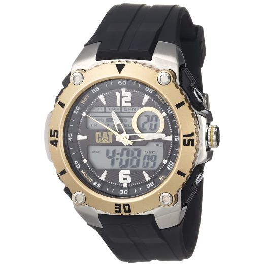 CAT Sportica Anadigi Men's Watch Black Gold Silver