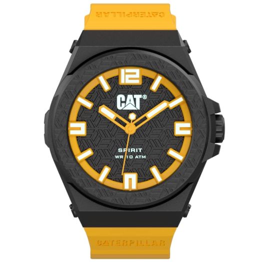 CAT Spirit Evo Men's Watch, 46mm Case, Silicone Strap (yellow)