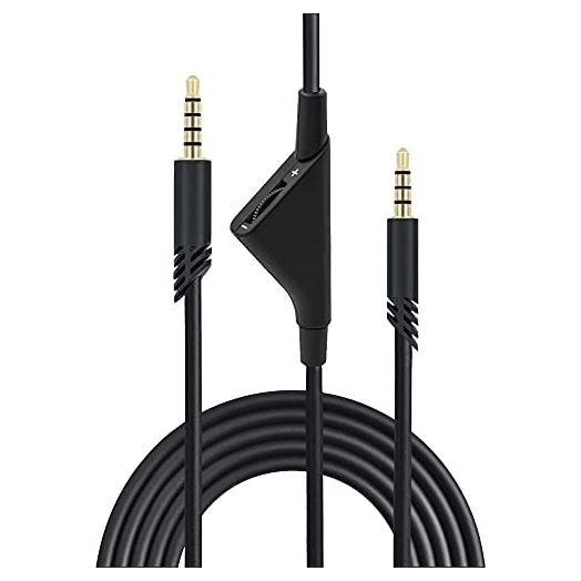 Mcbazel 2M 6.5 Feet Replacement Headset Cable with Volume Control for Astro A10/ A30/ A40, Headset Cord Lead for PS5/ PS4/ Xbox Series X&S/ Xbox One - Black