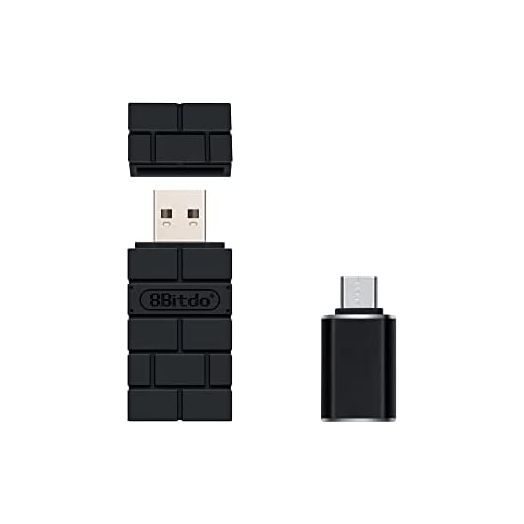 Mcbazel 8Bitdo Wireless USB Adapter 2 for PS5/ Switch OLED/ NS Switch/ Windows/ MacOS/ Raspberry Pi/ Xbox Series X/ Xbox Series S/ Switch Pro/ Xbox One Controller and More with OTG Adapter