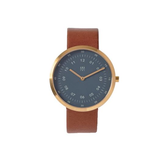 Maven Unisex 40mm Minimalist Watch with Swiss Movement and Sapphire Glass (MUSTANG BROWN 40MM)