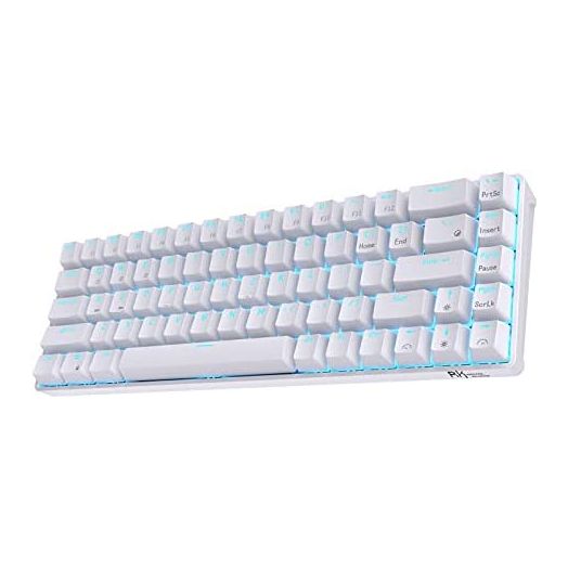 RK ROYAL KLUDGE RK68 Wireless Hot Swappable 65% Mechanical Keyboard, 68 Keys Compact Bluetooth Gaming Keyboard with Stand-Alone Arrow/Control Keys, Clicky Blue Switch