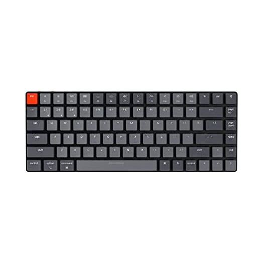 Keychron K3 Version 2, 84 Keys Ultra-Slim Wireless Bluetooth/USB Wired Mechanical Keyboard with White LED Backlit, Low-Profile Gateron Mechanical Brown Switch Compatible with Mac Windows