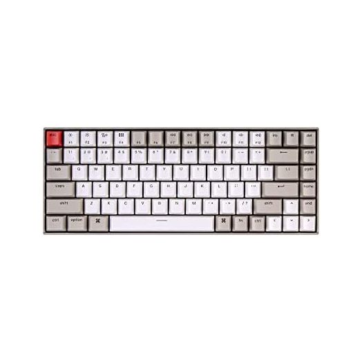 Keychron K2 75% Layout 84 Keys Bluetooth Wireless Mechanical Gaming Keyboard for Mac, Multitasking Type-C Wired Computer Keyboard for Windows PC with Keychron Mechanical Brown Switch