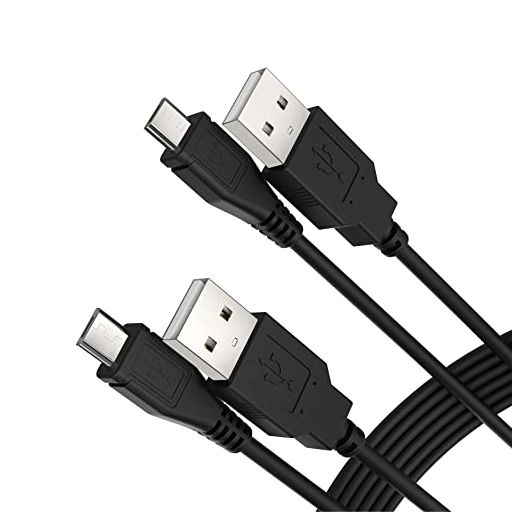 PS4 Controller Charger, HAUZIK Micro USB 2.0 Cable High Speed Data Sync Charging Cord Compatible with Sony Playstation 4, PS4 Pro, PS4 Slim, DUALSHOCK 4 Wireless Handle [2 Pcs, 6 Feet]