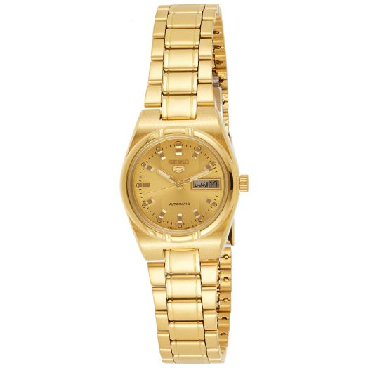 Seiko Series 5 Automatic Gold Dial Ladies Watch SYM600K1