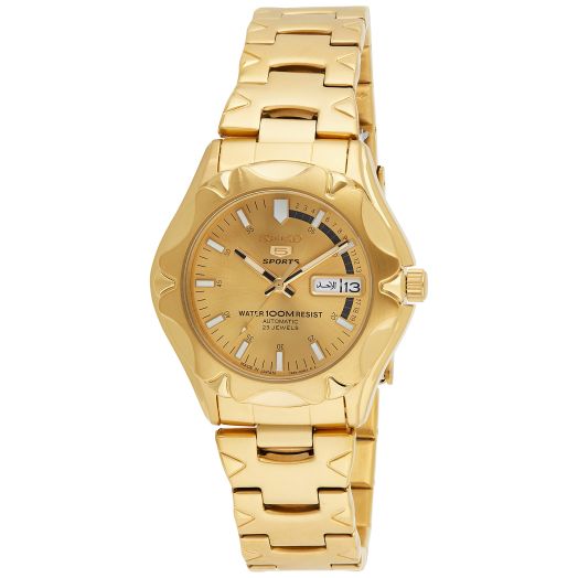 SEIKO 5 Automatic Gold Dial Men's Watch SNZ450J1
