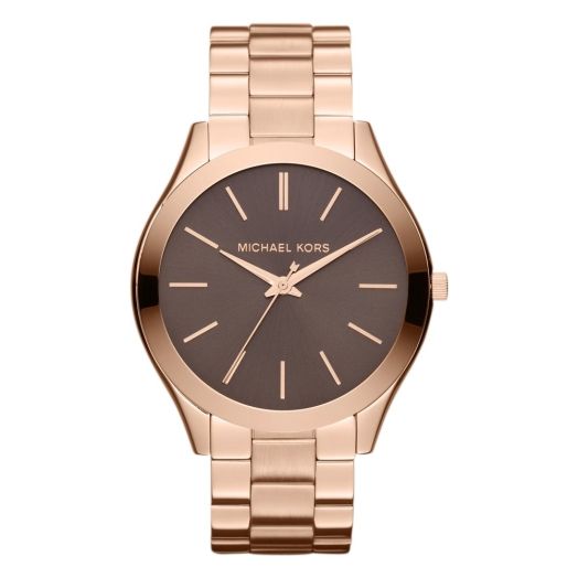 Michael Kors Women's 'Slim Runway' Quartz Stainless Steel Watch, Color:Rose Gold-Toned (Model: MK3181)