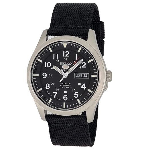 SEIKO 5 Automatic Black Dial Men's Watch SNZG15J1