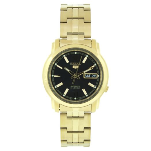 Sieko Men's SNKK86 Stainless Steel Analog with Black Dial Watch