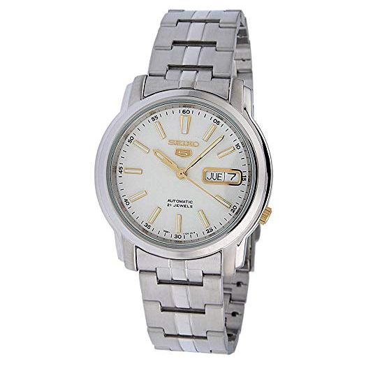 Seiko Mens Analogue Automatic Watch with Stainless Steel Strap SNKL77K1