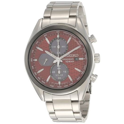 SEIKO Chronograph Quartz Red Dial Men's Watch SSC771P1