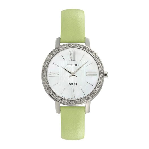 SEIKO Solar Mother of Pearl Dial Ladies Watch SUP463