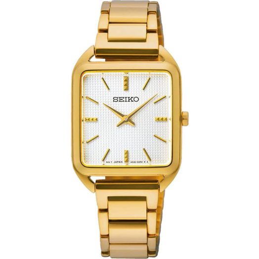 SEIKO Essentials Quartz Gold Dial Ladies Watch SWR078