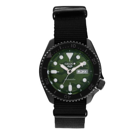 SEIKO 5 Sports Automatic Green Camouflage Dial Men's Watch SRPJ37K1